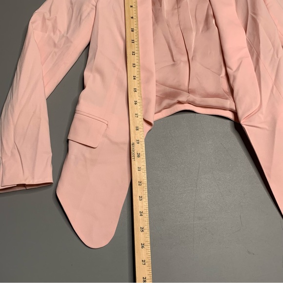 Zara Pink XS high-low hem open front blazer - Picture 6 of 6